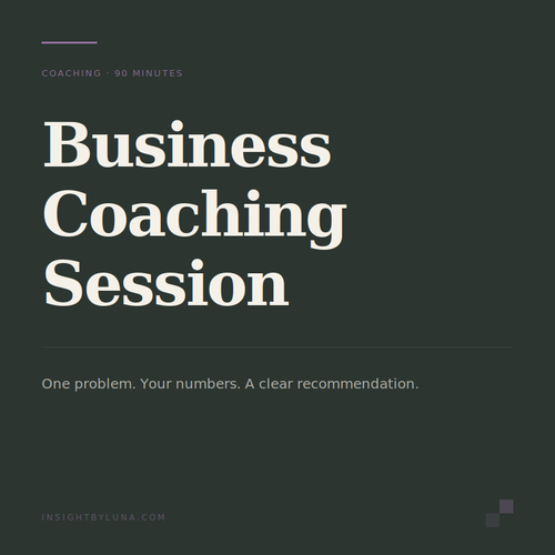 Business Coaching Session — InsightByLuna commercial strategy