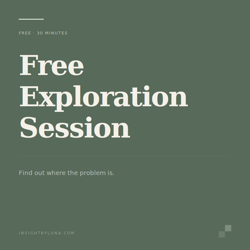 Free 30-minute exploration session — InsightByLuna commercial strategy MENA